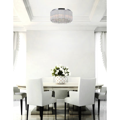Spring Morning 6 Light Drum Shade Flush Mount