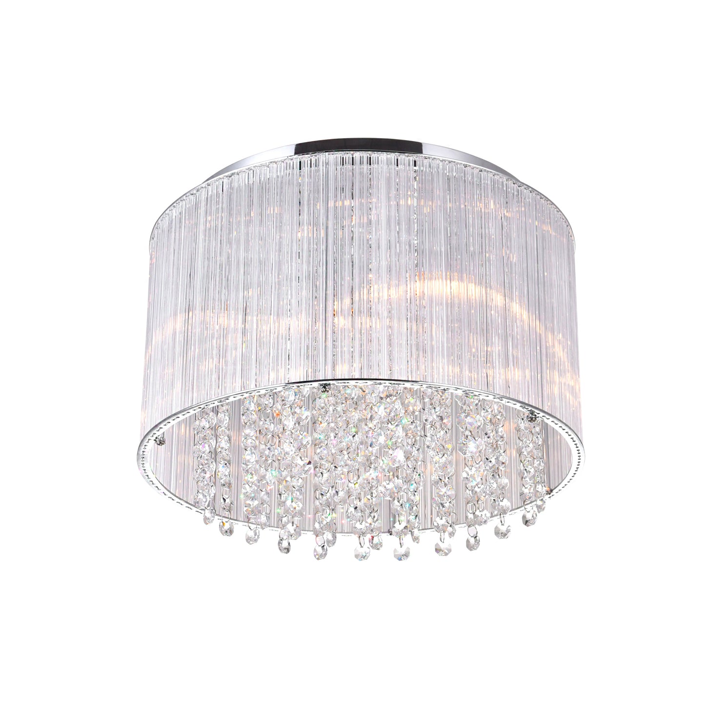 Spring Morning 6 Light Drum Shade Flush Mount