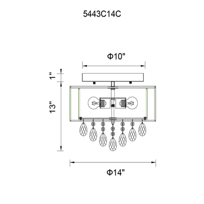 Dash 3 Light Drum Shade Flush Mount
