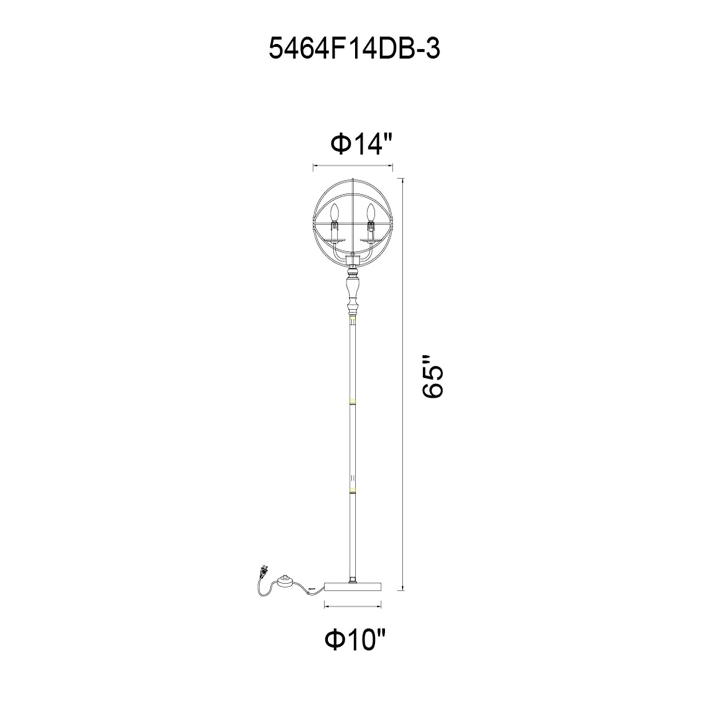 Arza 3 Light Floor Lamp