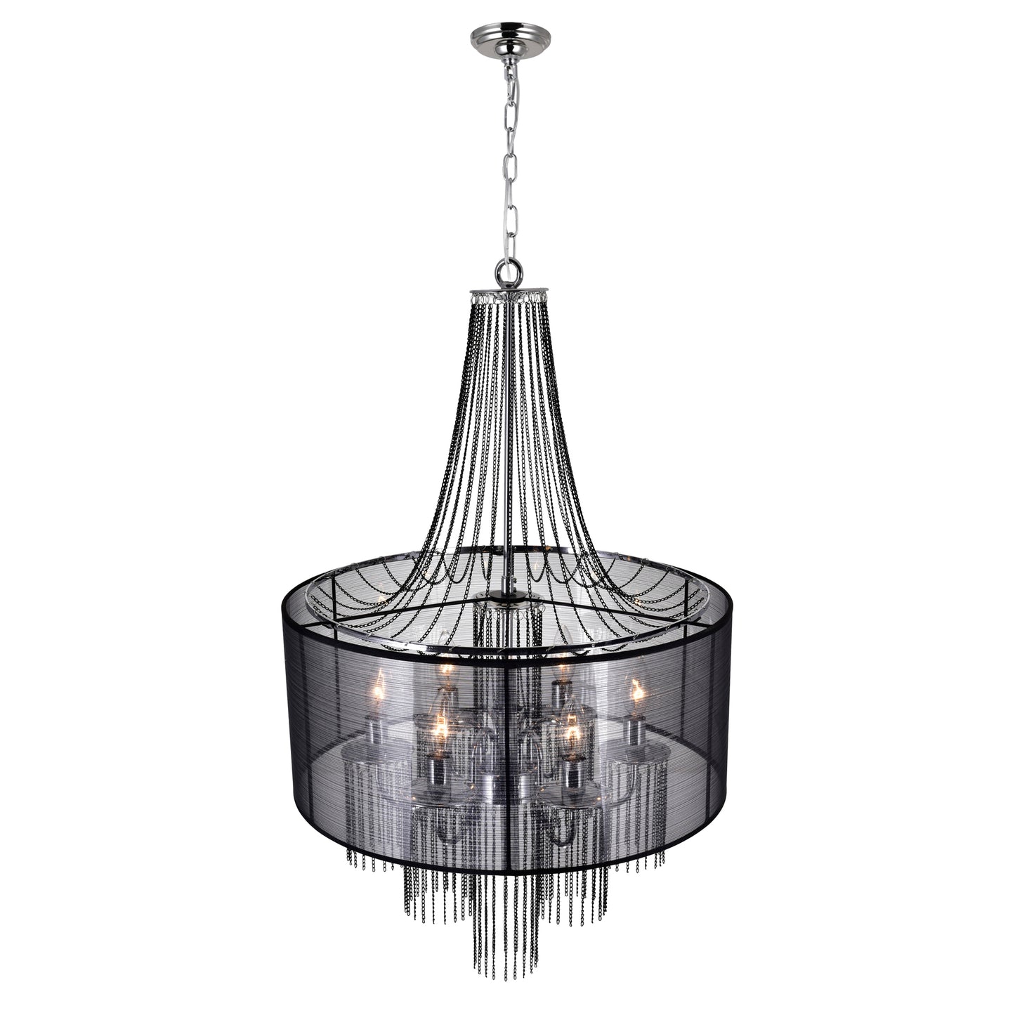 Amelia 6 Light Drum Shade Chandelier