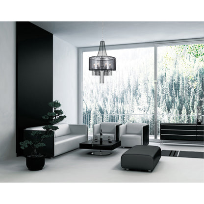 Amelia 6 Light Drum Shade Chandelier