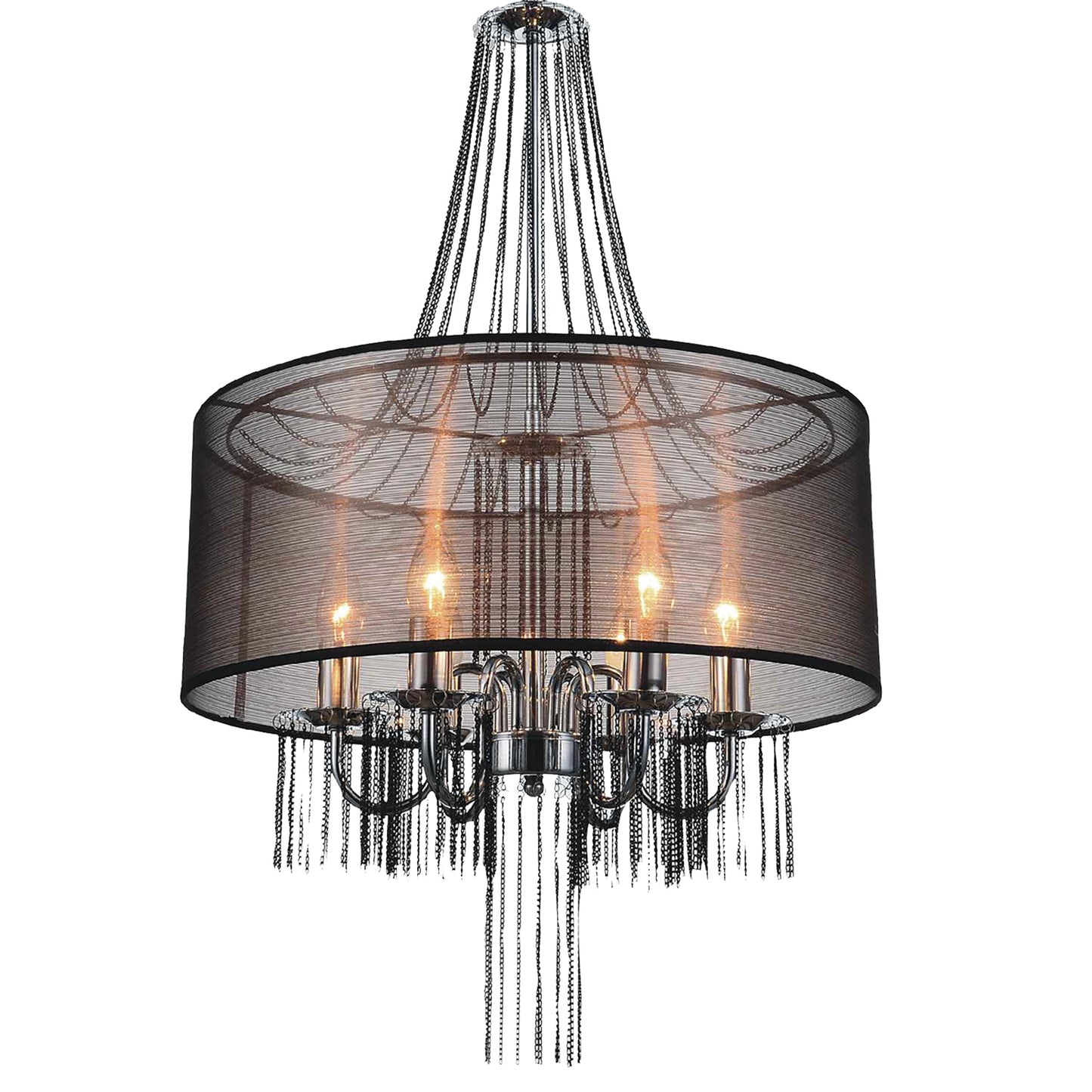 Amelia 6 Light Drum Shade Chandelier