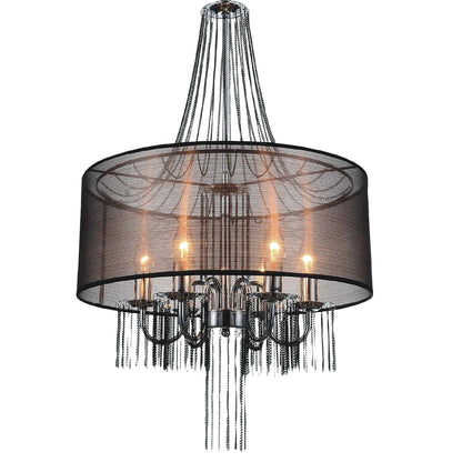 Amelia 6 Light Drum Shade Chandelier