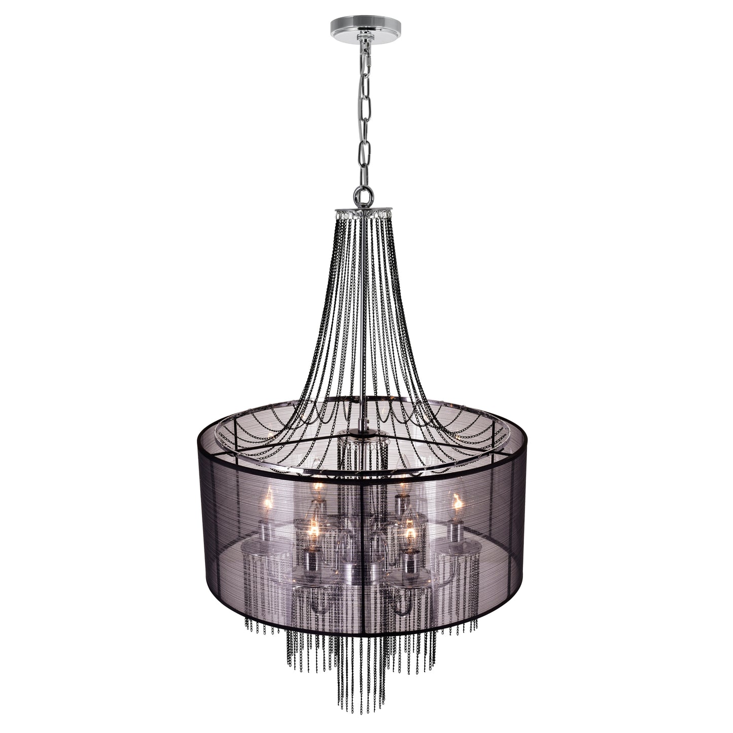 Amelia 6 Light Drum Shade Chandelier