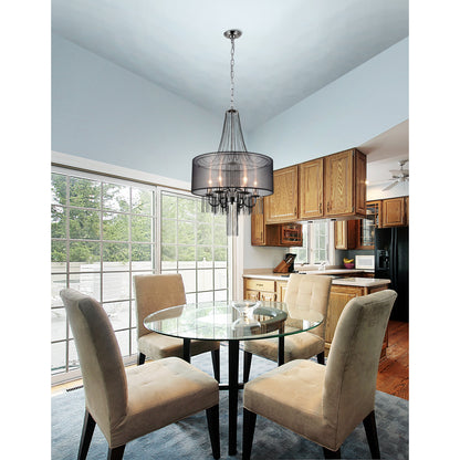 Amelia 6 Light Drum Shade Chandelier