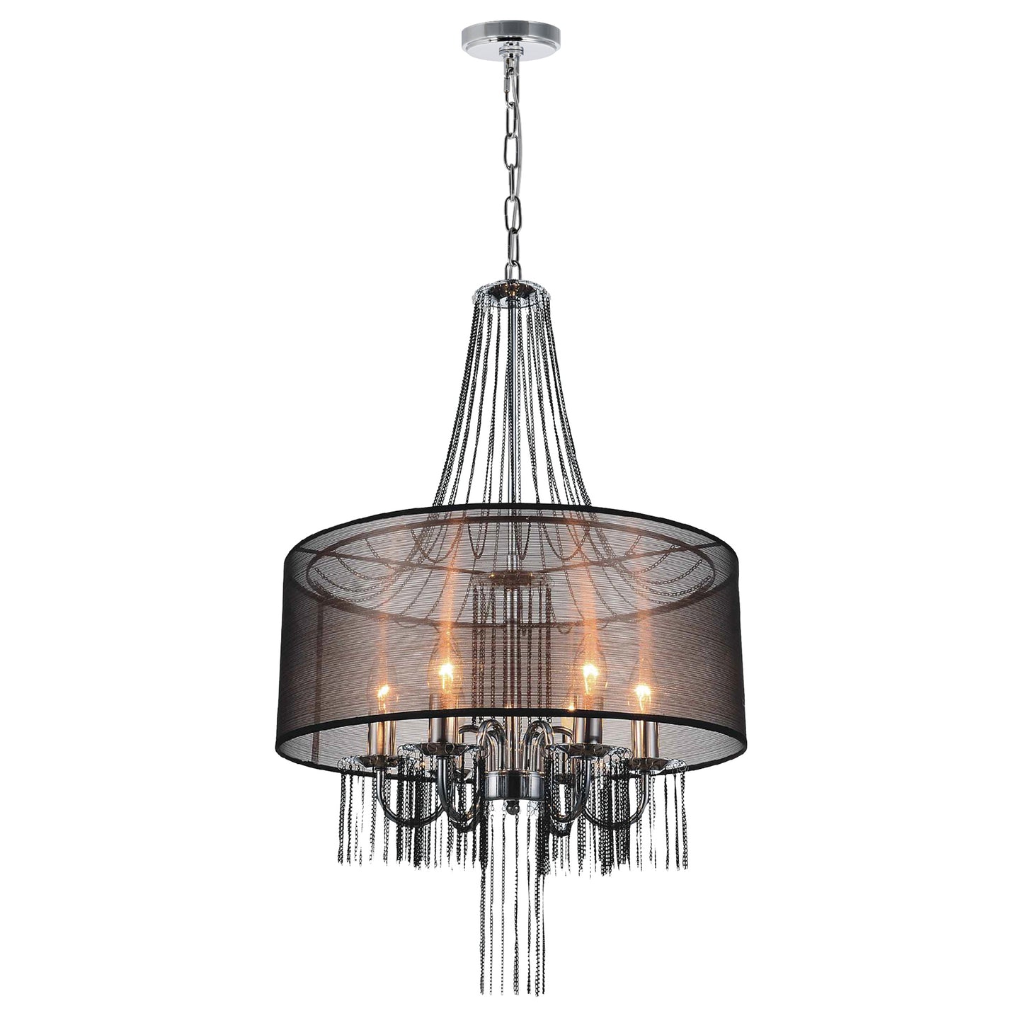 Amelia 6 Light Drum Shade Chandelier