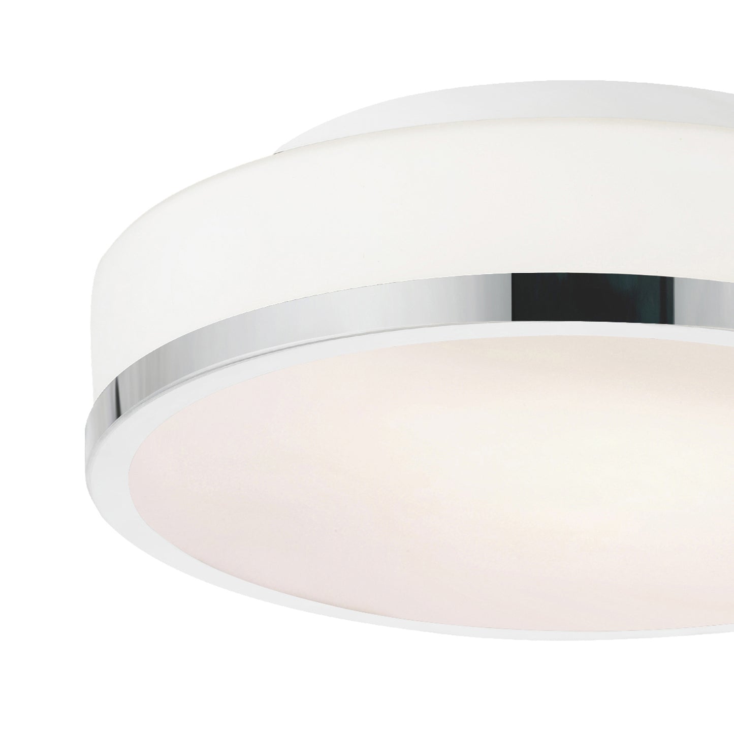Frosted 2 Light Drum Shade Flush Mount