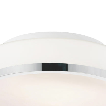 Frosted 2 Light Drum Shade Flush Mount