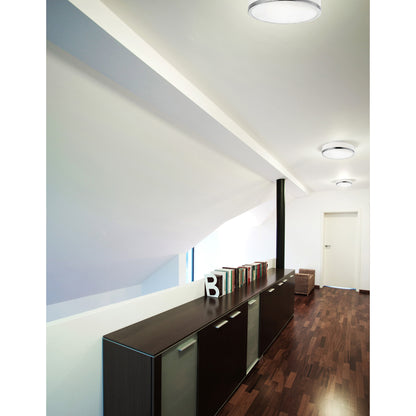 Frosted 2 Light Drum Shade Flush Mount