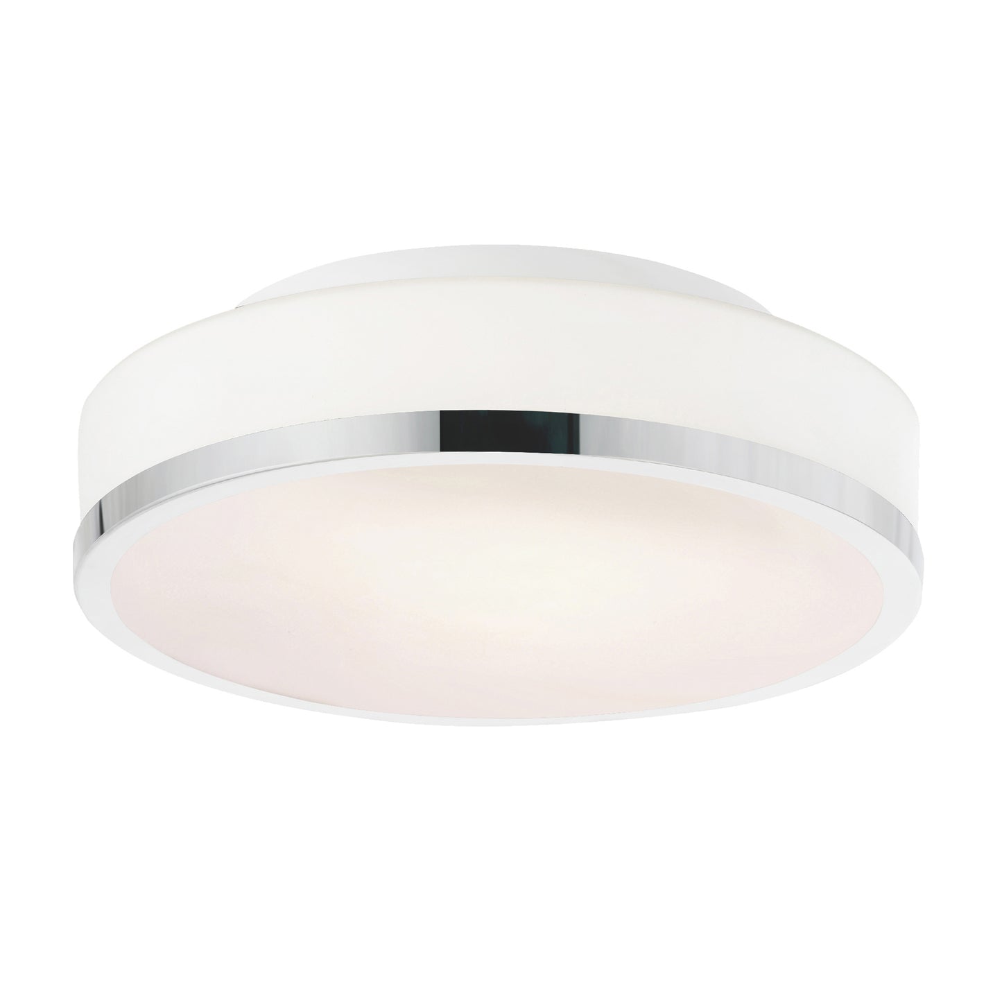 Frosted 2 Light Drum Shade Flush Mount