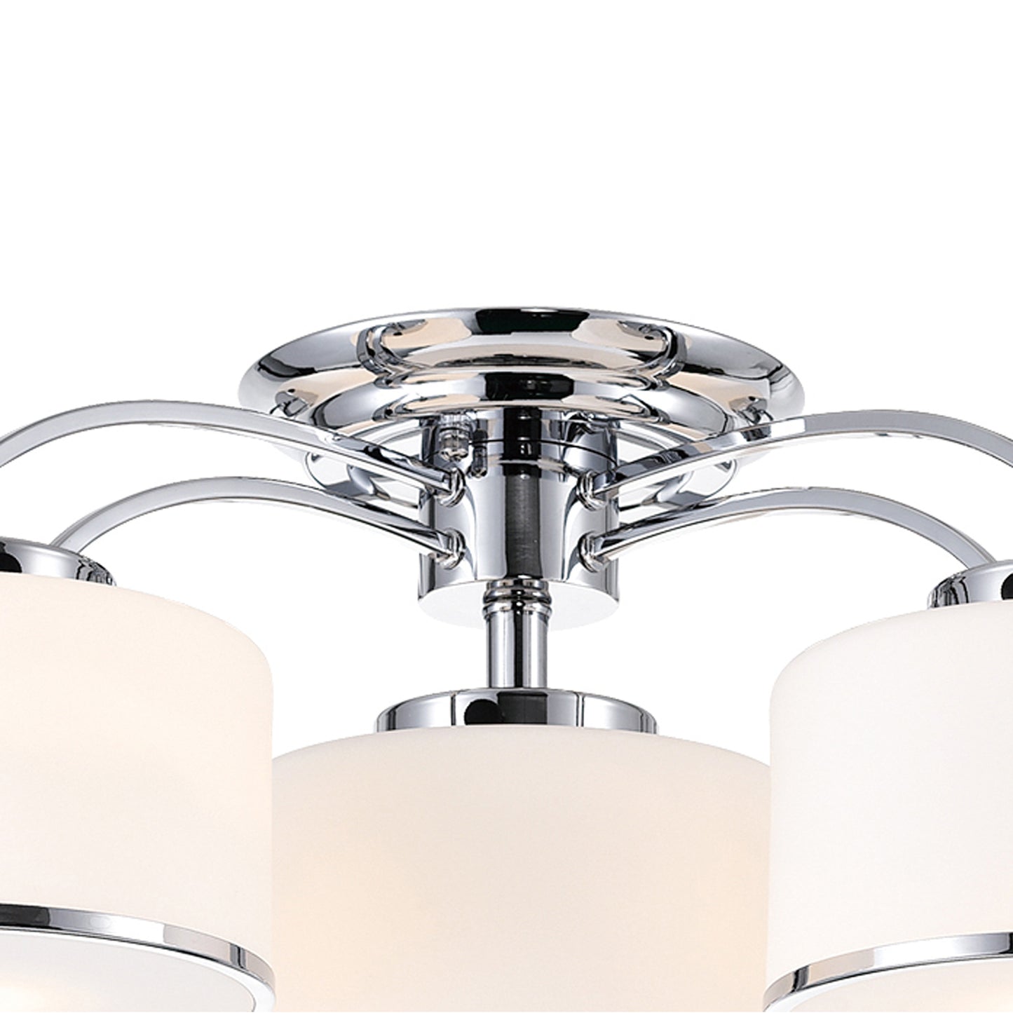 Frosted 4 Light Drum Shade Flush Mount