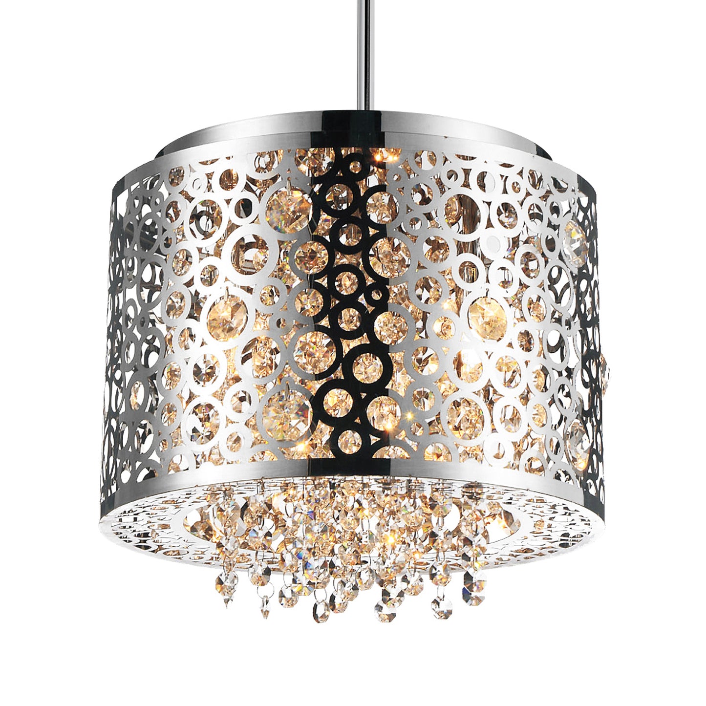 Bubbles 4 Light Drum Shade Mini Pendant