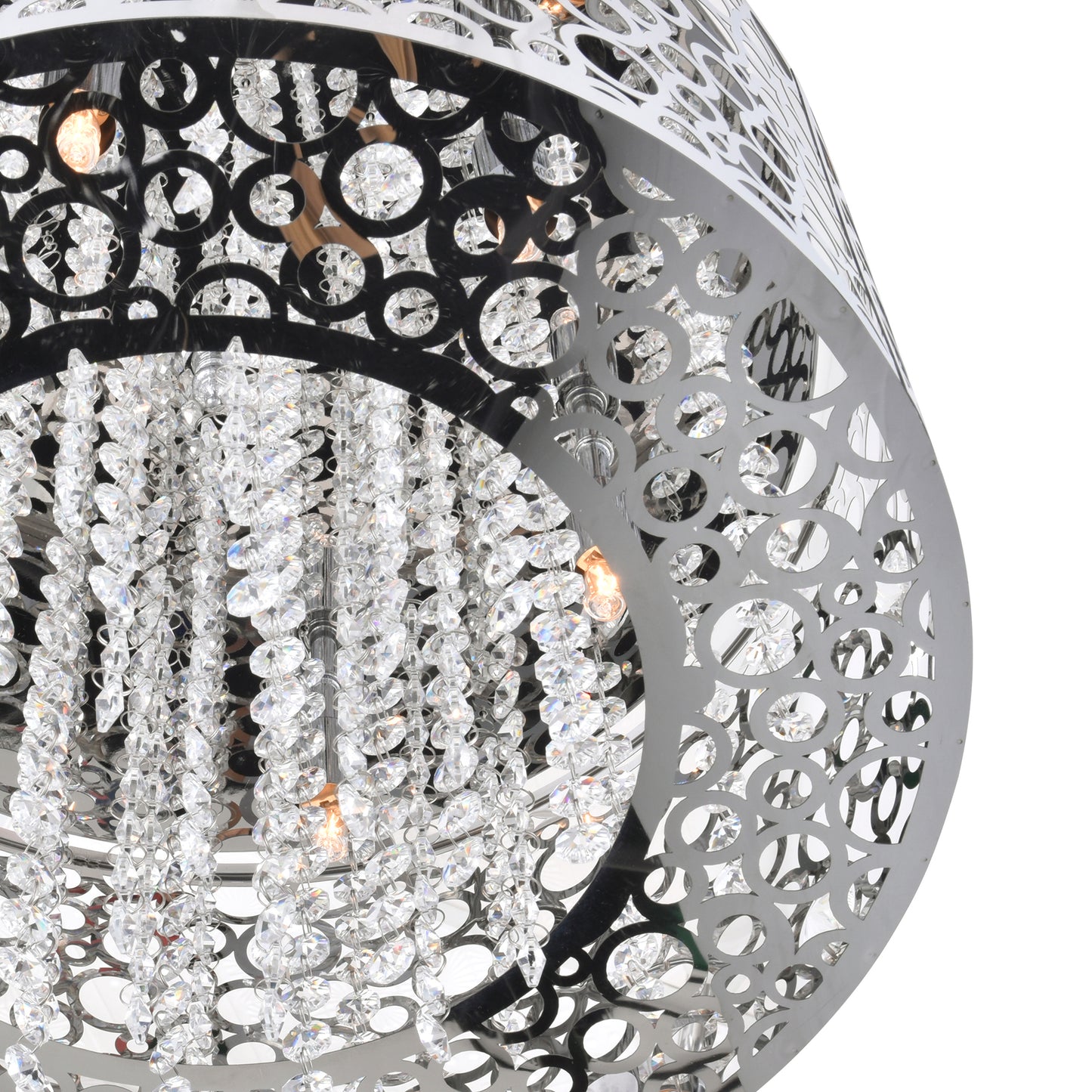Bubbles 4 Light Drum Shade Mini Pendant