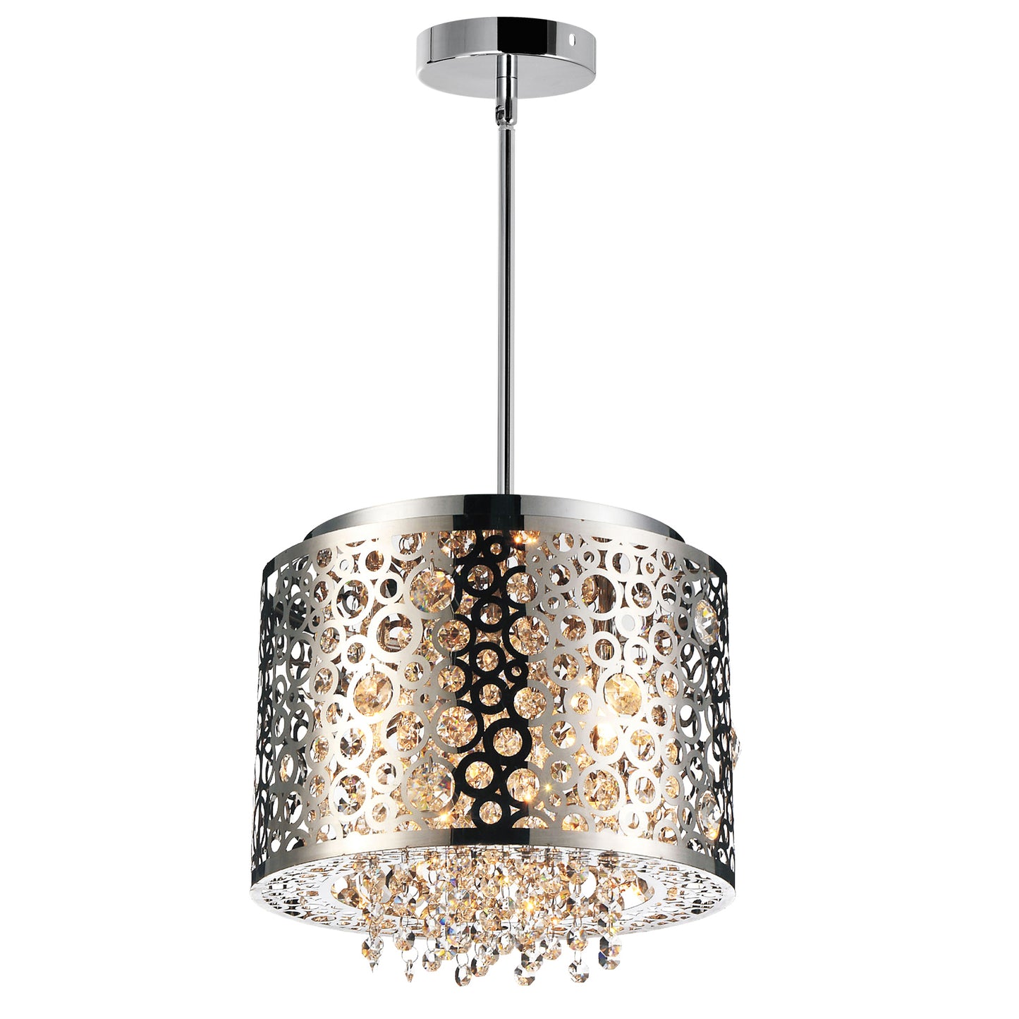 Bubbles 4 Light Drum Shade Mini Pendant