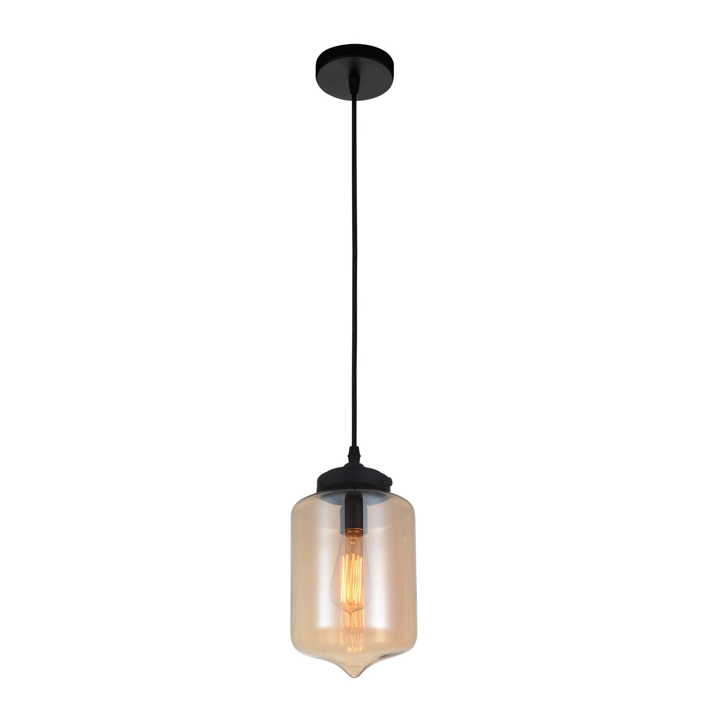 Mini suspension en verre à 1 lumière vers le bas