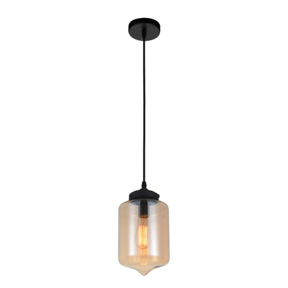 Mini suspension en verre à 1 lumière vers le bas