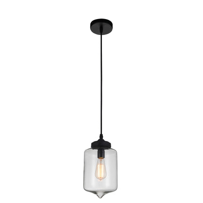 Mini suspension en verre à 1 lumière vers le bas