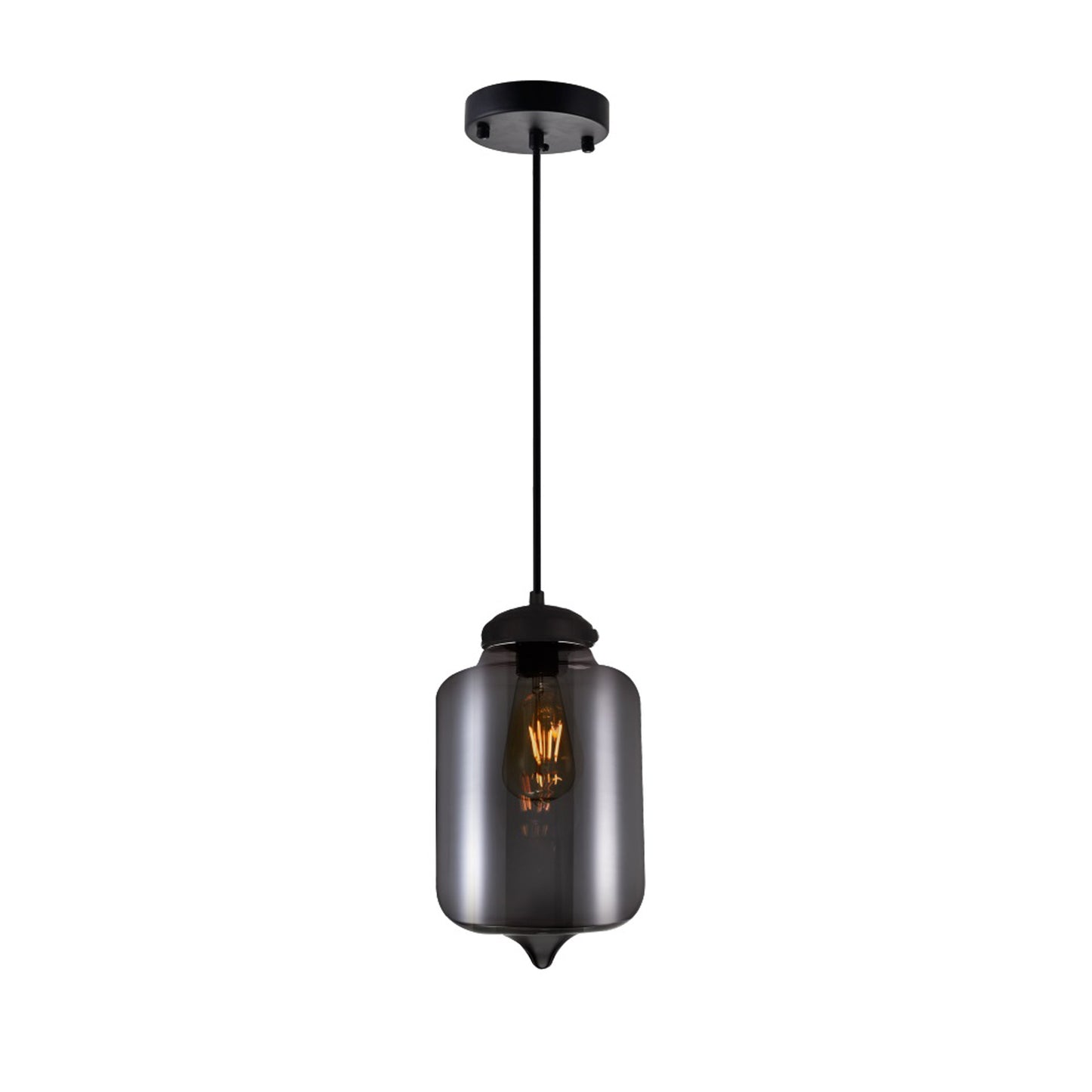 Mini suspension en verre à 1 lumière vers le bas
