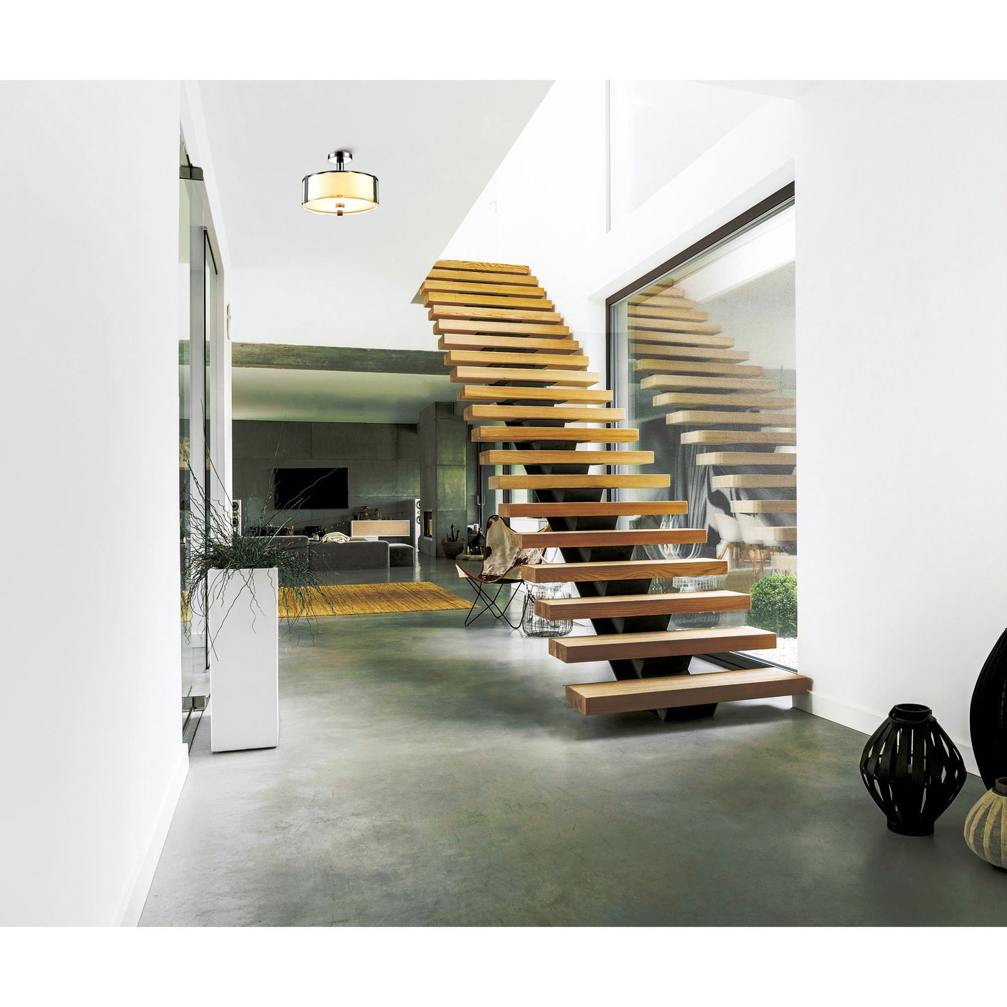 Lucie 3 Light Drum Shade Chandelier