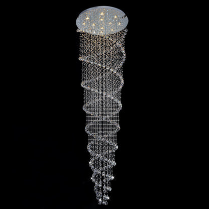 Plafonnier double spirale à 12 lumières