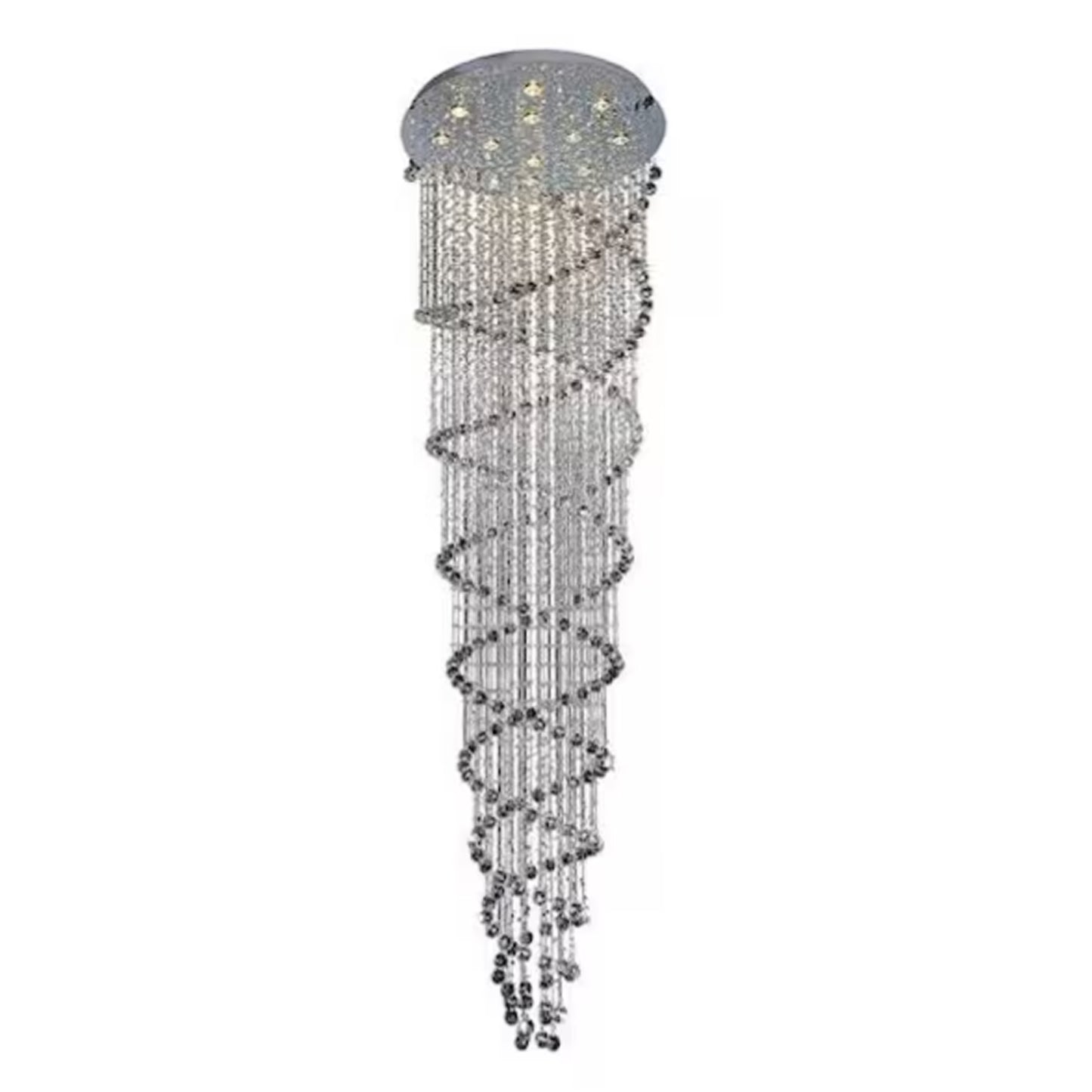 Plafonnier double spirale à 12 lumières