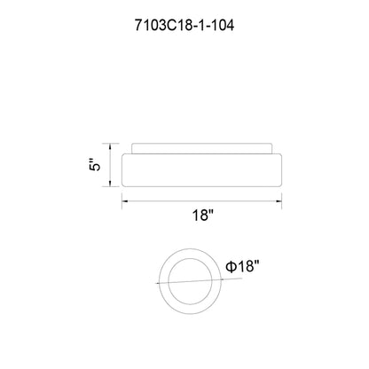 Arenal LED Drum Shade Flush Mount