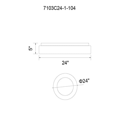 Arenal LED Drum Shade Flush Mount