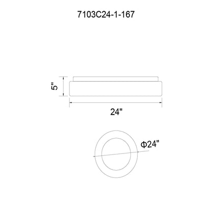 Arenal LED Drum Shade Flush Mount