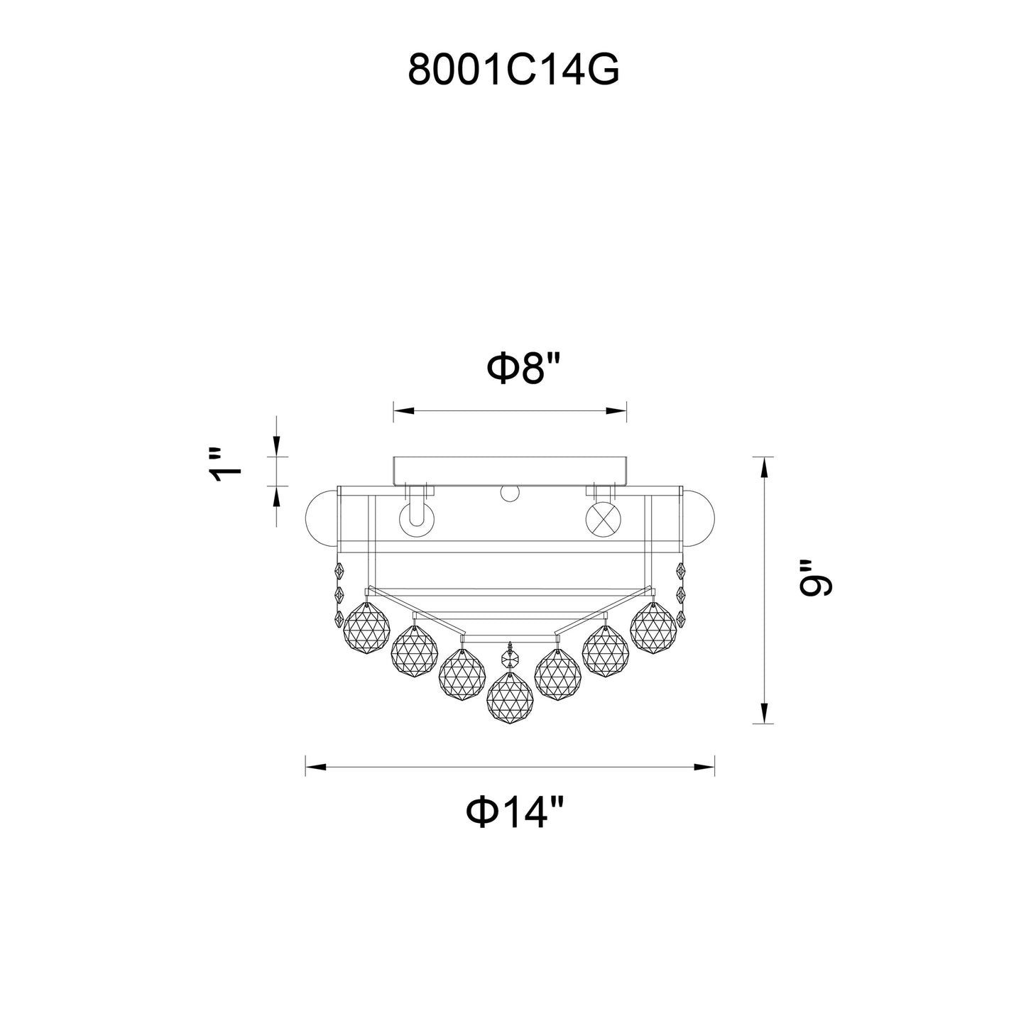 Empire 13 Light Flush Mount