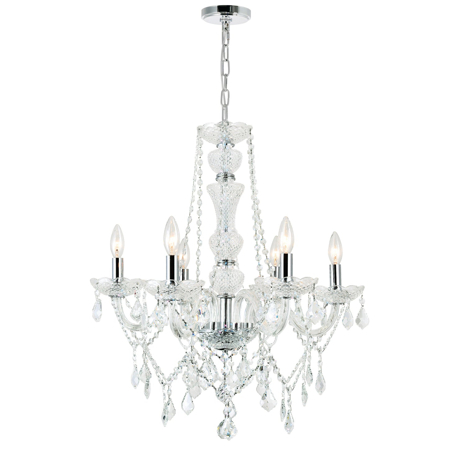 Princeton 6 Light Down Chandelier
