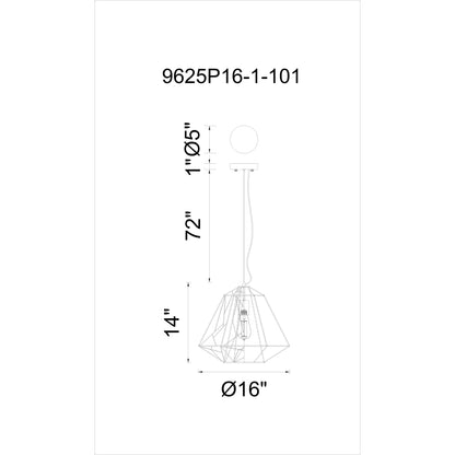 Bagheera 1 Light Down Pendant