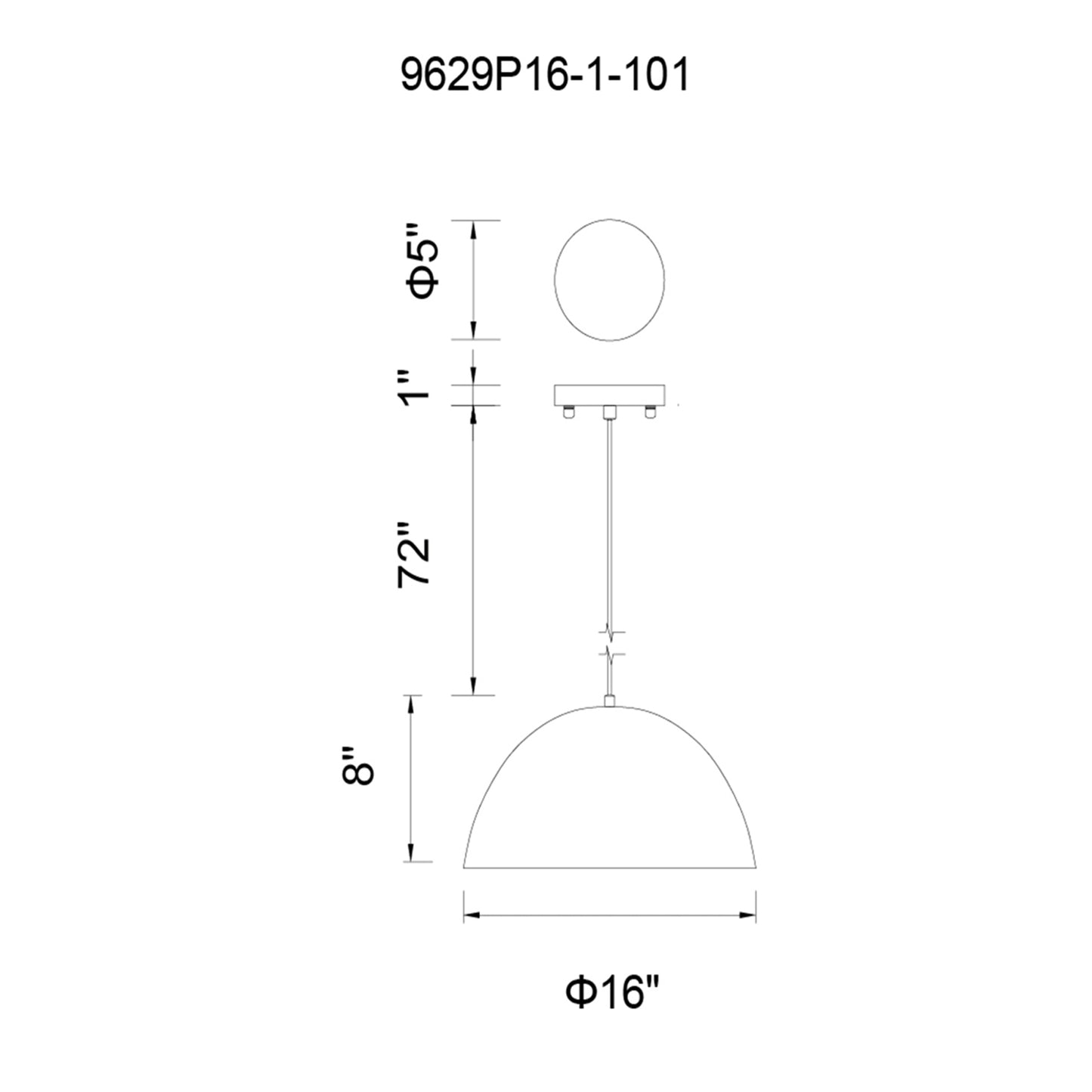 Modest 1 Light Down Pendant