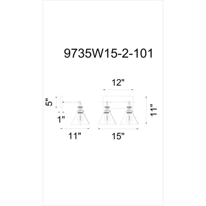 Eustis 2 Light Wall Sconce