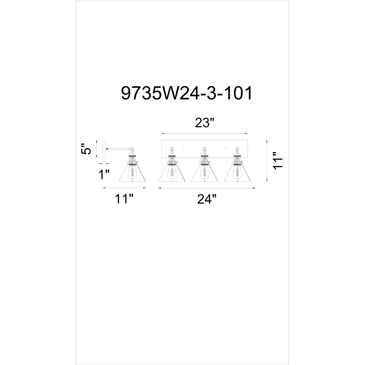 Eustis 3 Light Wall Sconce