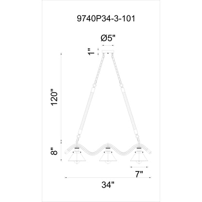 Padma 3 Light Up Chandelier