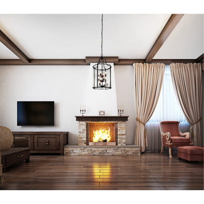 Desire 12 Light Drum Shade Chandelier