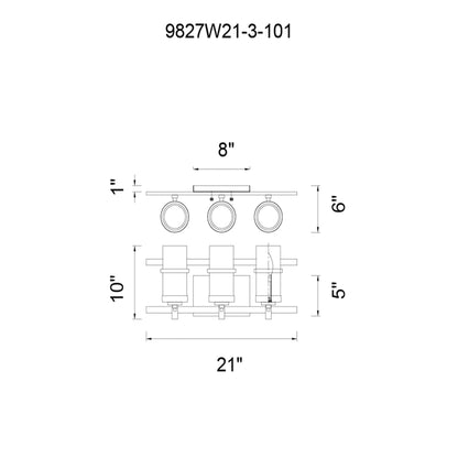 Sierra 3 Light Wall Sconce