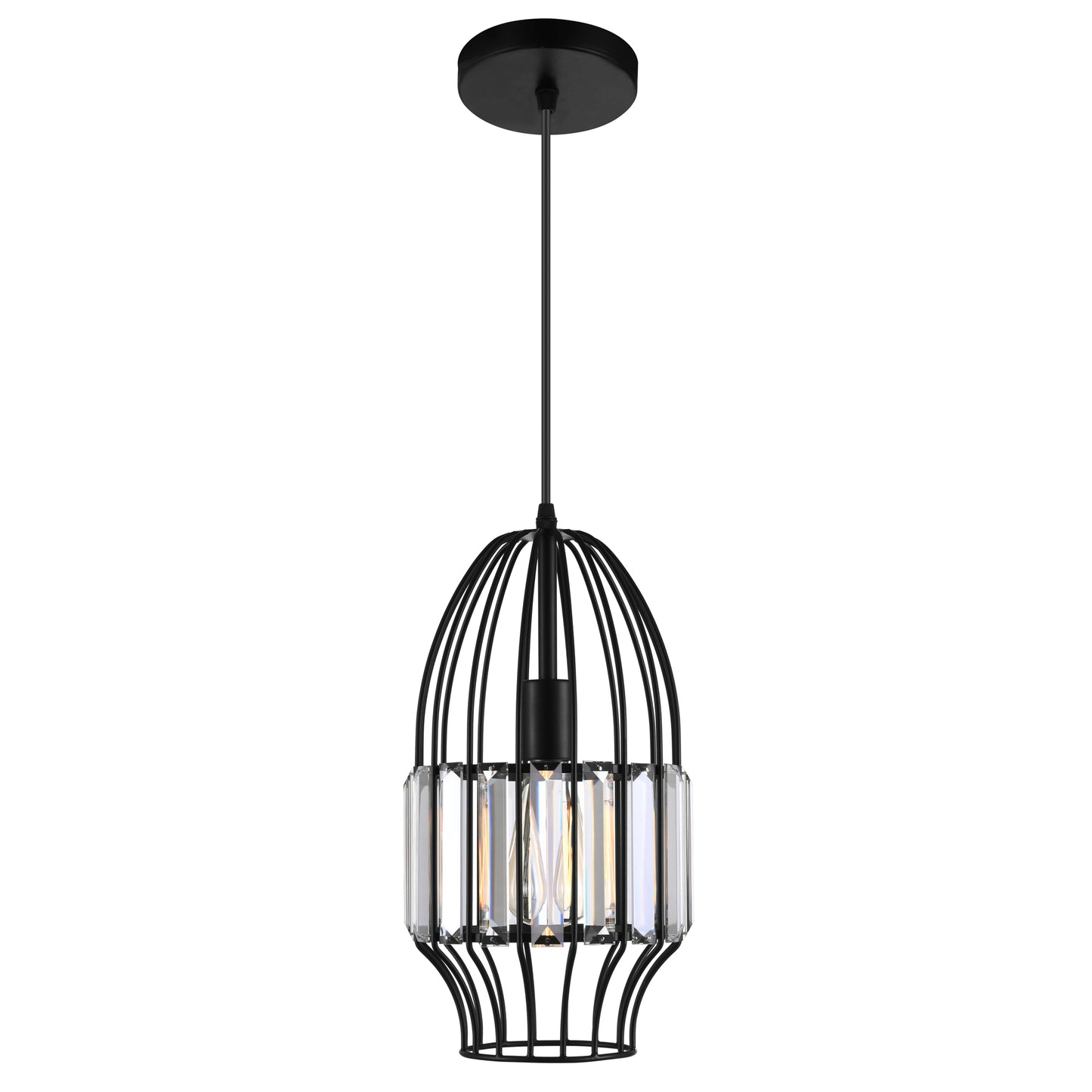 Alethia 1 Light Down Mini Pendant With Black Finish