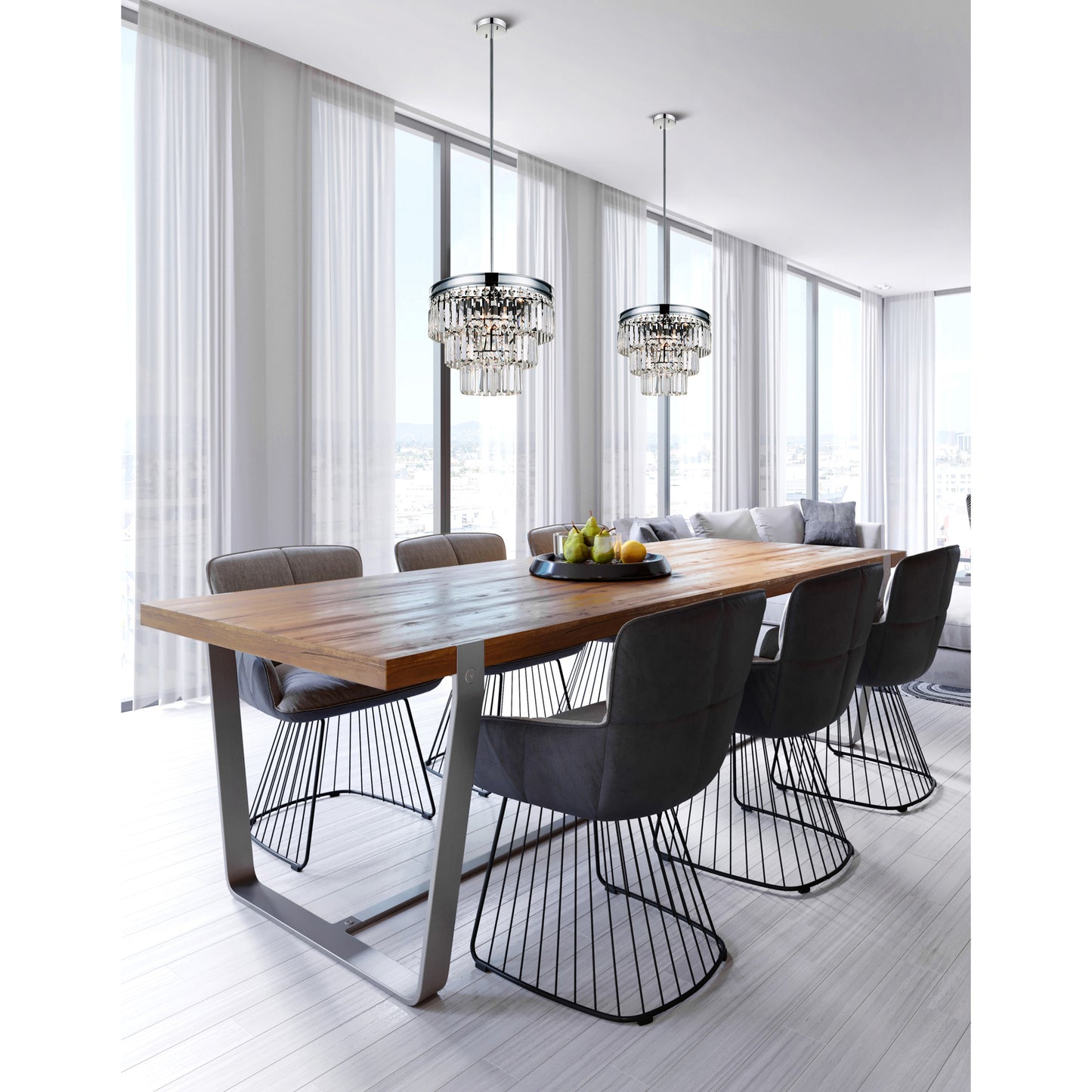 Weiss 5 Light Down Chandelier