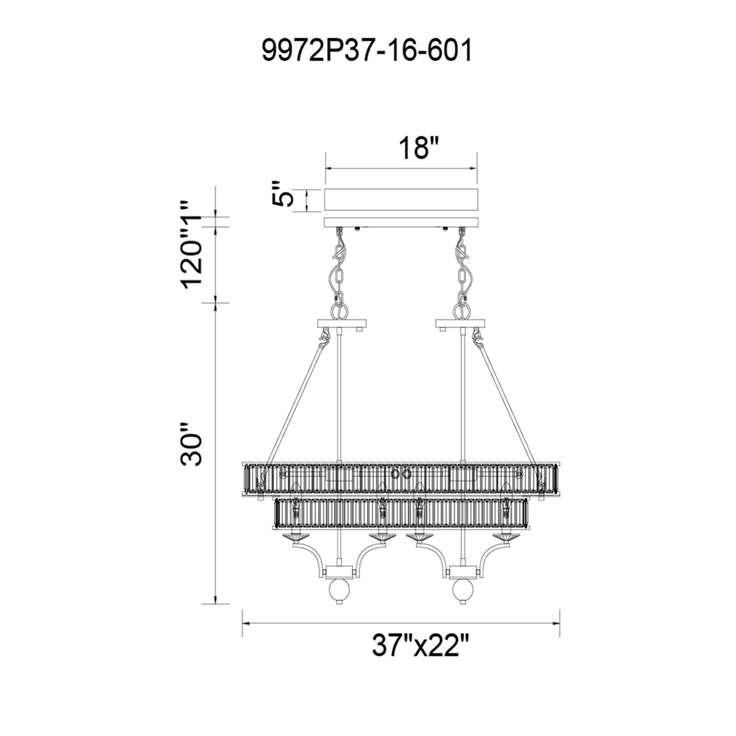 Shalia 16 Light Island Chandelier