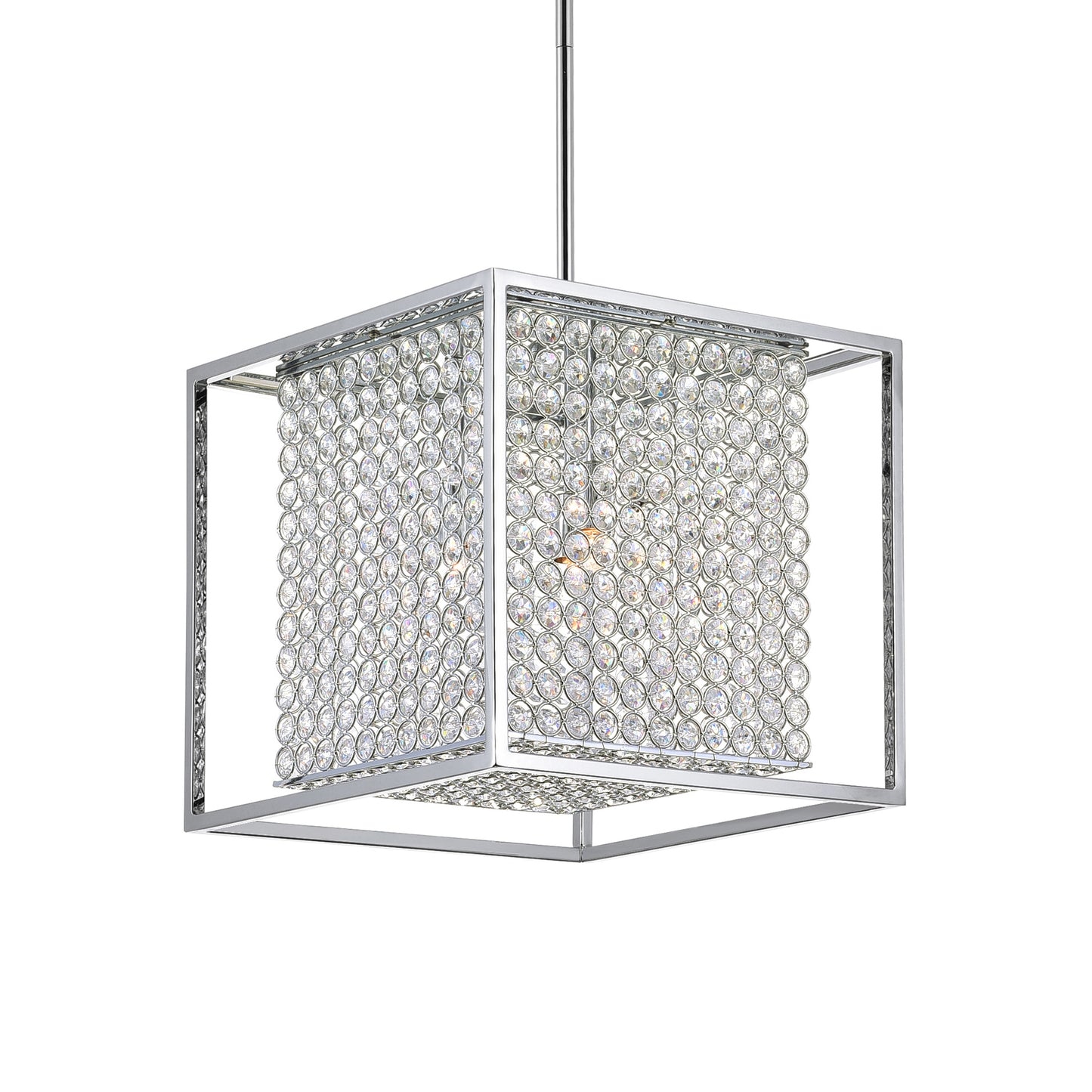 Lustre à 3 lumières en forme de cube