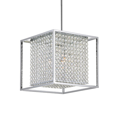 Lustre à 3 lumières en forme de cube