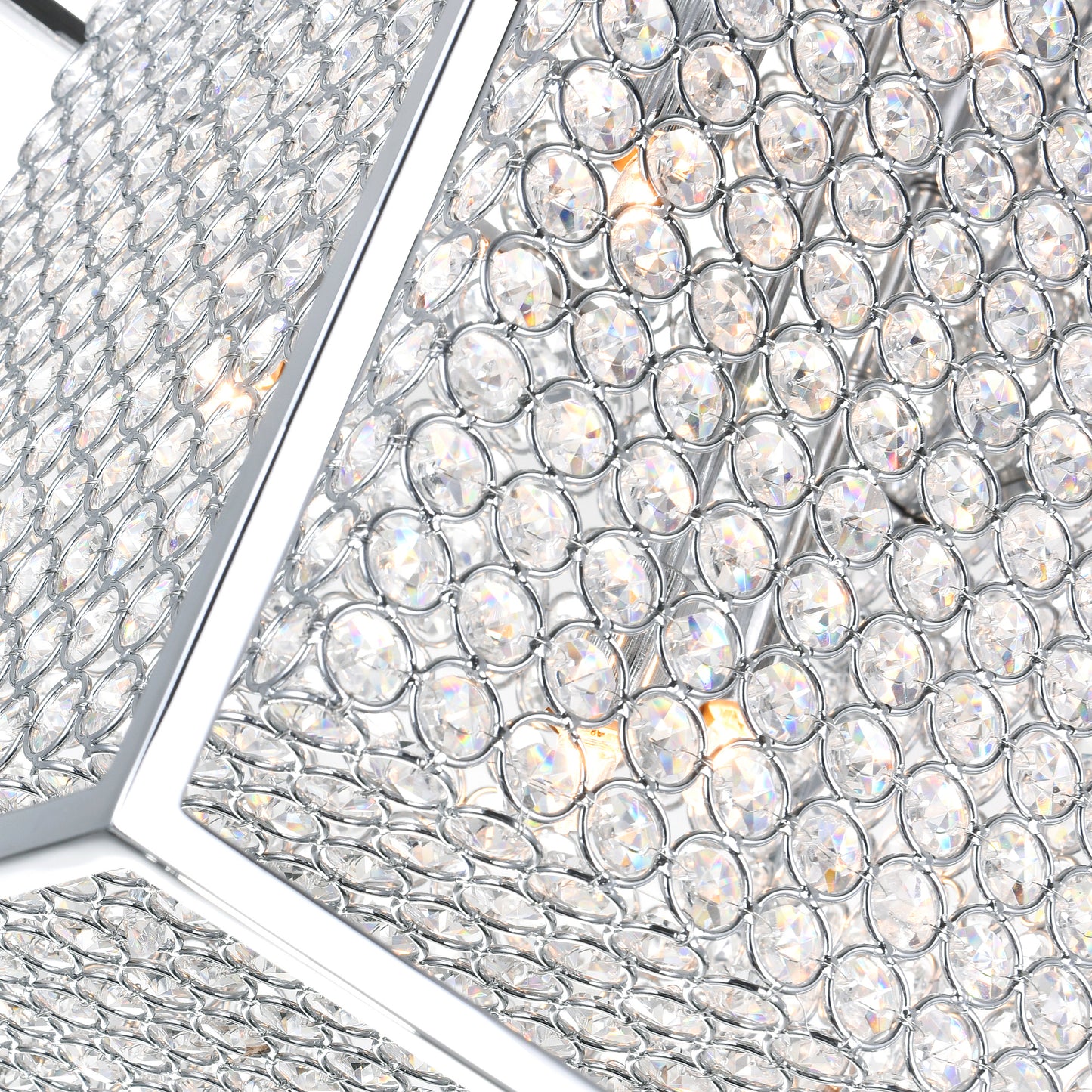 Lustre à 3 lumières en forme de cube