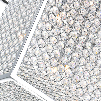 Lustre à 3 lumières en forme de cube