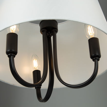 Plafonnier semi-encastré à 3 lampes Rhythm